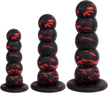 Анальний плаг з силікону ZTHBYSB 5 перлин, S/M/L, великий анальний м'яч, секс-іграшка для жінок та чоловіків, тренажер анусу, масажер простати, дилататор, чорний, L