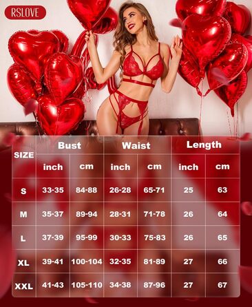 RLOVE: Сексуальний боді-піжама з тедді, бавовна, з поясом, чорний/червоний (M)