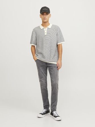Чоловічі вузькі джинси Jack & Jones JJILIAM Skinny Fit, сірий денім, 32W/34L