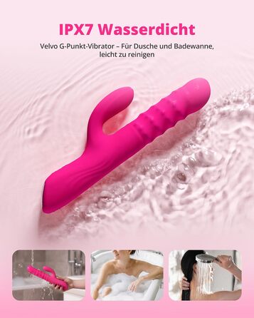 LOVENSE Velvo Rabbit Вібратор для жінок - стимулятор клітора з додатковою вібрацією G-точки, управління через додаток, водонепроникний IPX7