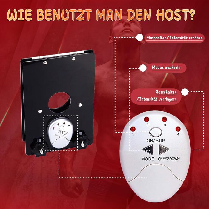 Електричний пристрій для стимуляції та контролю, чорний