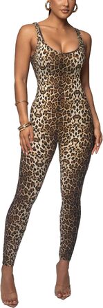 Жіночий комбінезон HKWZYY з леопардовим принтом (L, маленький леопардовий візерунок)