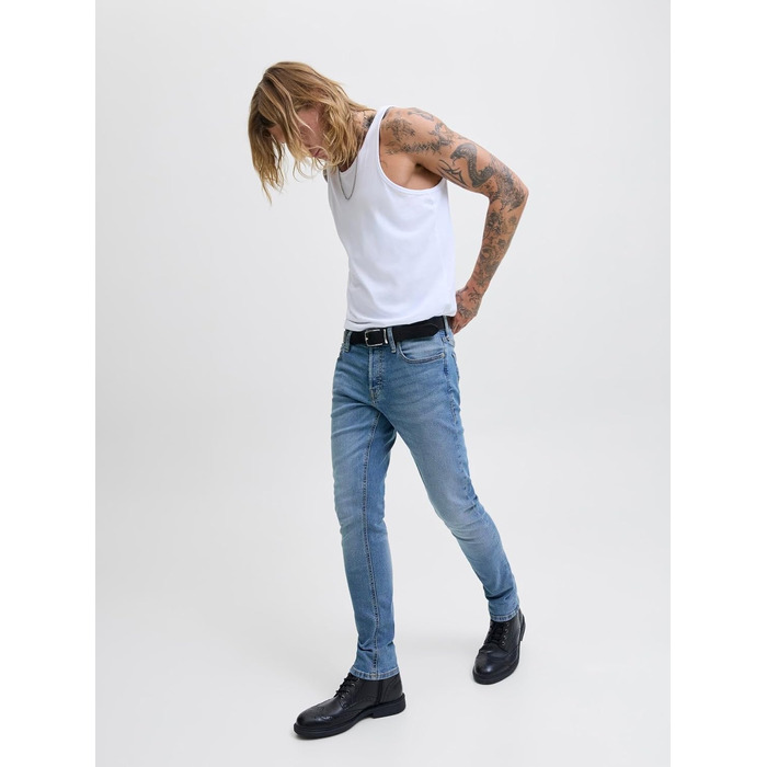 Чоловічі джинси Jack & Jones Glenn Original Slim Fit, синій денім (36W / 30L)