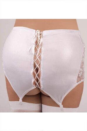 Чорний корсет-стрінг з мереживом та шнурівкою Andalea (54/56) – класичний лук