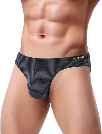 Чоловічі шорти ZUOAIYIN з великою кишенею. Сексуальна білизна для чоловіків, під одяг. Еластичні шорти з спандексу, поліестеру, еластану (9221). Чорний, сірий (M)