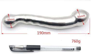 Анальний плуг TRQOYTU з нержавіючої сталі, подвійний наконечник для стимуляції простати та G-точки, мастурбація для чоловіків та жінок