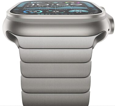 Металевий ремінець CHANCHY для Apple Watch Ultra 3/2/1, Series 11/10/9/8/7/6/5/4/3/2/1, SE — сталевий браслет-заміна (42, 44, 45, 46, 49 мм), титановий колір