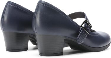 Жіночі туфлі Mary Jane DREAM PAIRS на масивному високому каблуці, темно-сині, розмір 37 EU