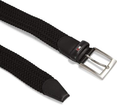 Чоловічий текстильний ремінь Tommy Hilfiger New Adan Belt 3.5, чорний, розмір 85