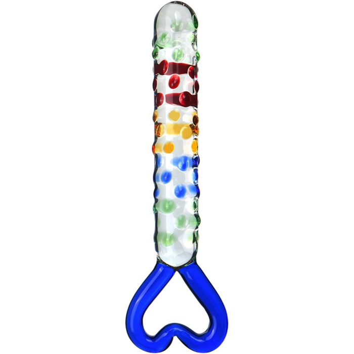 Скляний дилда 4 Stile Dick - великий, з подвійним наконечником, для стимуляції G-точки, ануса та вагіни. Масажер для дорослих