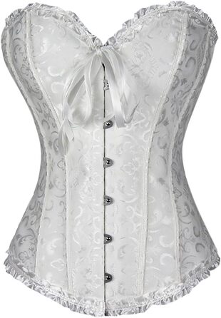 Корсет-топ для жінок, готичний корсет з атласу, чорний, великі розміри, шнурівка, корсет, повна грудь, топ, бурлеск, білий