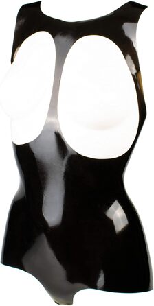 Корсет з латексу Rubberfashion Latex Body чорного кольору, 0.4 мм, розмір M
