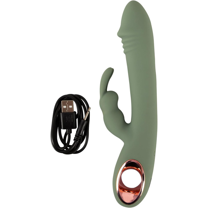 Вібратор You2Toys Slim Rabbit, зелений, 3,6 см