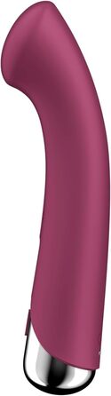 Вібратор для жіночих статевих органів Satisfyer Spinning G-Spot 1, 16,5 см, 12 вібрацій та 5 програм ротації, водонепроникний (IPX7), колір: Ягода