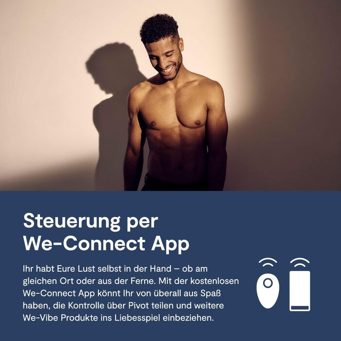 We-Vibe Pivot - вібруючий кільцевий масажер для чоловіків з силікону, Bluetooth, водонепроникний, блакитний