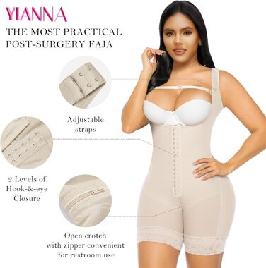 Корсет YIANNA для фігури жіночий, бежевий, відкрита грудь (XL) - слімуючий боді