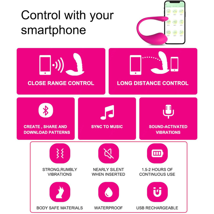 Вібратор з дистанційним керуванням та додатком, 9 режимів вібрації, жіночий вібратор-метелик, анальний дildo, іграшки для пар, фіолетовий