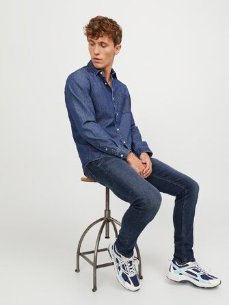 Чоловічі джинси Jack & Jones JJIGLENN Original CB 815 NOOS, сині (36W / 32L)