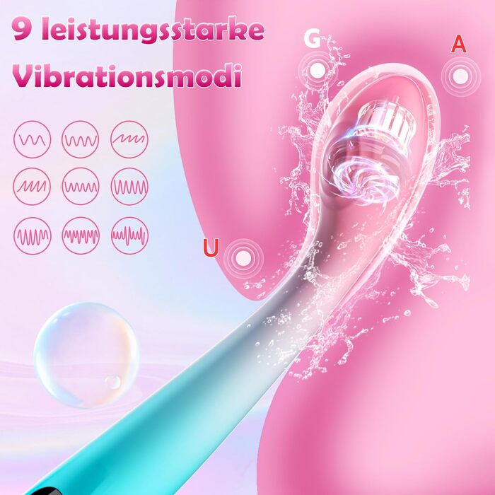 Вібратор жіночий секс-іграшка Dildo з 9 режимами вібрації для жінок та пар - стимулятор клітора, тихий, еротичний тойсет (Color/3)