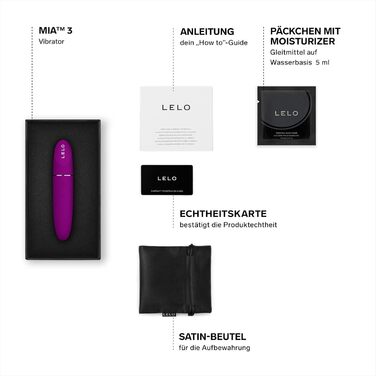 Вібратор LELO MIA 3 для жінок, міні-вібратор у стилі помади, 8 режимів, Deep Rose