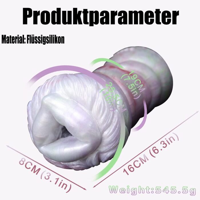 Масажер для чоловіків з силікону у вигляді тварини з вагіною, реалістичний, великий, 545,5 г