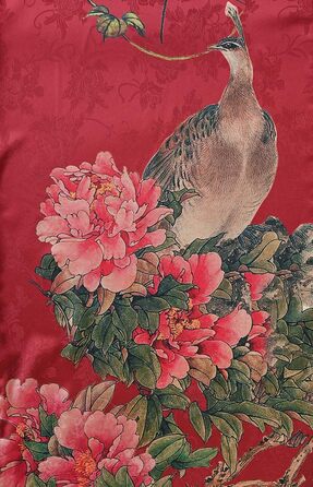 Жіночий халат-кімоно Ledamon: довгий, квітковий, бордовий (один розмір)