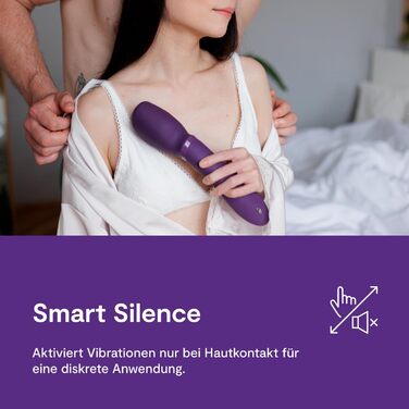 We-Vibe Wand 2: Масажер-вібратор для жінок - бездротовий, з керуванням через додаток, 10 рівнів інтенсивності, тихий, водонепроникний, перезаряджається. Колір: фіолетовий