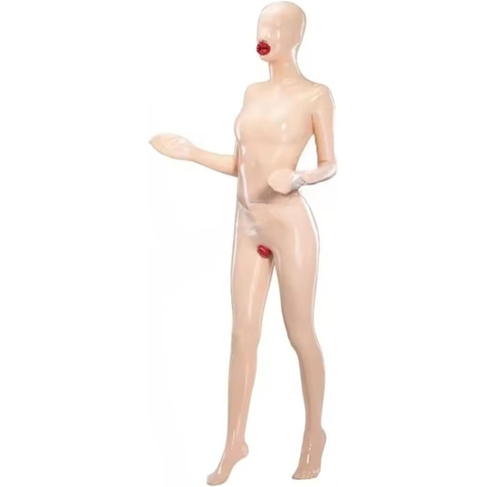 Штанфляури з латексу DDINGHOONQPODFR, жіночий/чоловічий костюм CatSuit, повний латексний комбінезон, білий, регульований