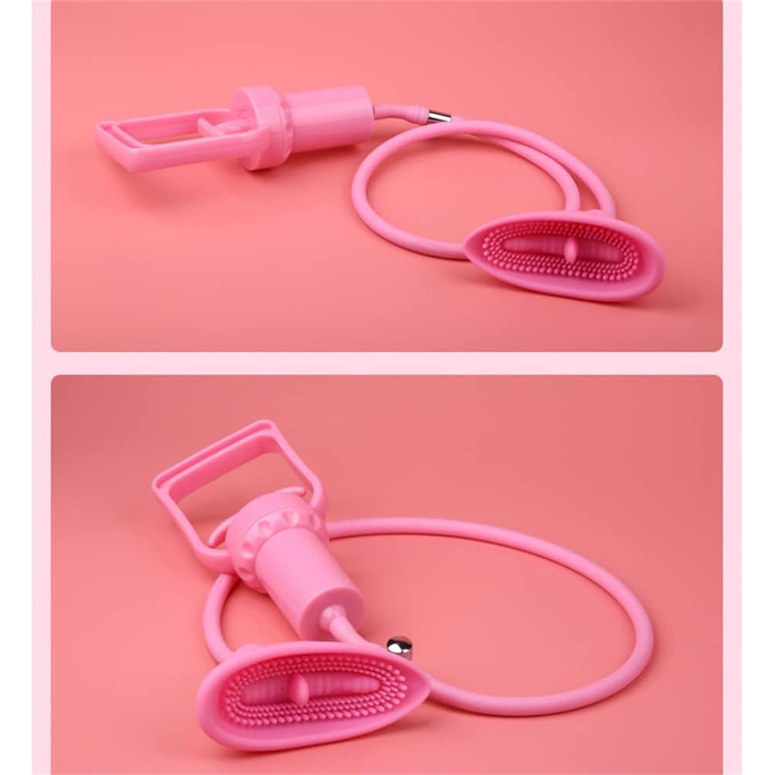 Вакуумний жіночий секс-іграшка для стимуляції клітора та вагіни, рожева