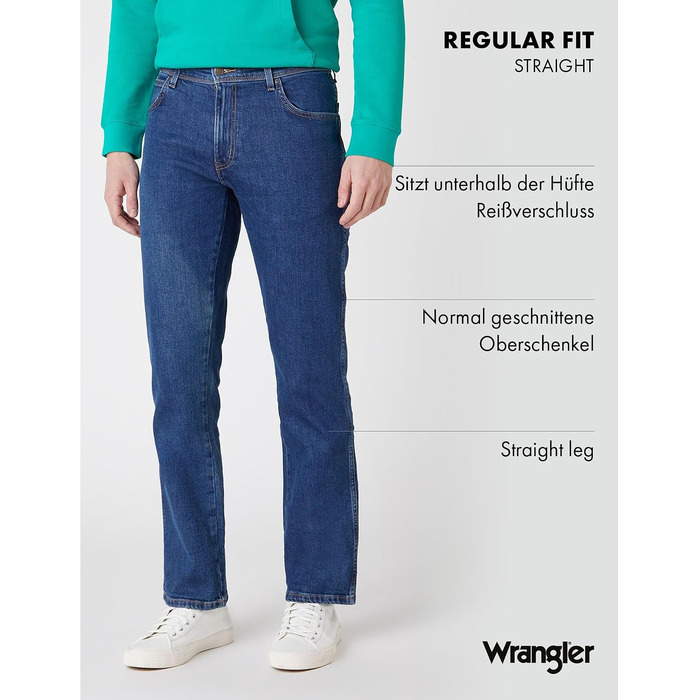 Чоловічі джинси Wrangler Regular Fit Regular - середня посадка, колір Darkstone (чорний), розмір W38 L30