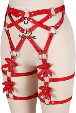 Жіночий корсет-зачіп з PU шкіри, чорний, з еластичними ремінцями, стиль панк