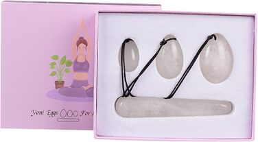 Набір каменів для вагінального тренінгу Rosenquarz Jade Yoni: набір каменів для вагінального тренінгу, Kegel, Naturstein Kristall, жіноча гігієна