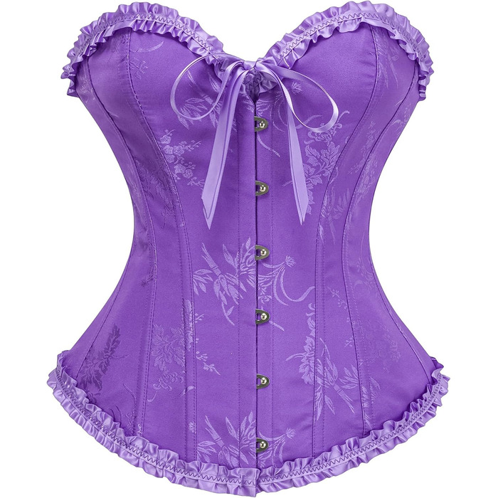 Корсет-топ SZIVYSHI Daen Vollbrust: готичний корсет, бюстгальтер-корсе, вінтажний корсаж (L, ультрафіолетовий)
