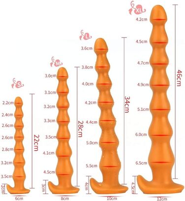 Анальні кульки ChicLSQ з силікону: великий анальний дildo, масажер простати, для жінок та чоловіків, SM іграшки для пар