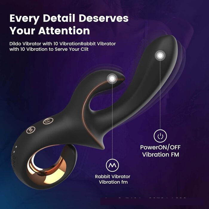 Вібратор для жінок ChicLSQ G-Punkt – 10 режимів, водонепроникний, з двома головками, тихий, перезаряджається, ергономічна ручка