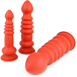 Анальний плаг з м'якого силікону Kuaecr – великий дилдо для ануса з присоскою, тренажер для ануса, іграшки для дорослих (S)