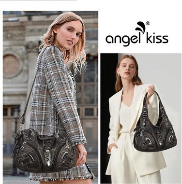Жіноча сумка-хобо Angelkiss: велика сумка через плече для щоденного використання, бронзовий колір (801bronze)