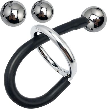 Анальний кільцевий масажер для чоловіків з 3 кульками, з нержавіючої сталі (180г/230г/290г), SM-іграшка, тренажер для пеніса, вага яєчок, розтягувач яєчок