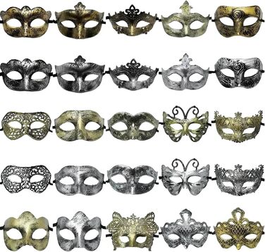 Маска для чоловіків у венеціанському стилі Vintage, ідеальна для вечірок, Хелловіну, балів та карнавалів