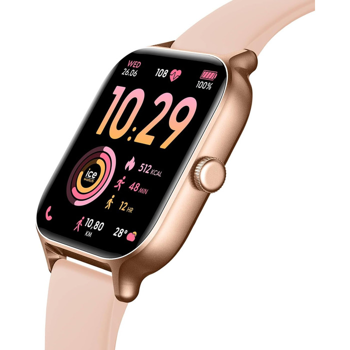 Смарт-годинник Ice-Watch Ice fit RT 3.0 Rose-Gold Nude для жінок, силіконовий ремінець, 1.75