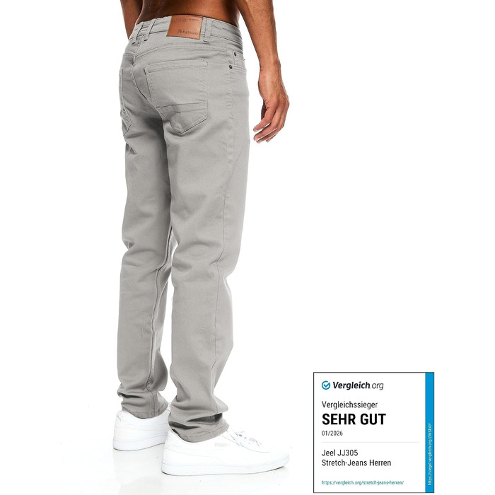 Чоловічі джинси JEEL Regular Fit, прямий крій, світло-сірі (розмір 34W / 38L)