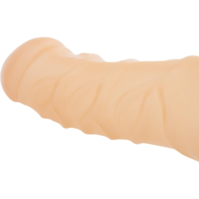 Латексний пеніс-чохол TOYLIE з презервативом, 14 см, напівпрозорий, з мішком та вираженою головкою, MADE IN GERMANY