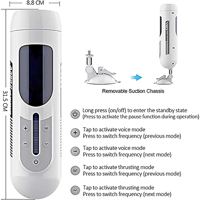 Електричний мастурбатор для чоловіків з телескопічними режимами - секс-іграшка преміум-якість