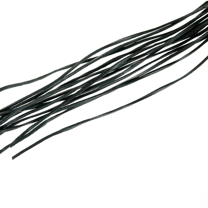 Чорна ге́ртка з преміум-шкіри буйвола, 95 см - ручної роботи, для сексу та SM