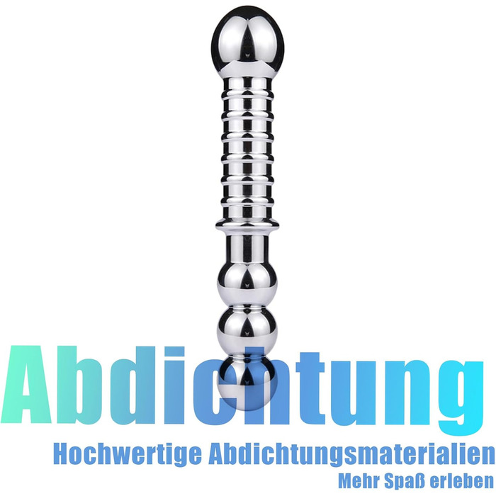 Анальний плагін з подвійним голівкою SM Metall - BDSM, еротичне рабство, дилдо, мастурбація, плагін для анального сексу, фетиш, прогресивний аналовий плагін для чоловіків, жінок, пар
