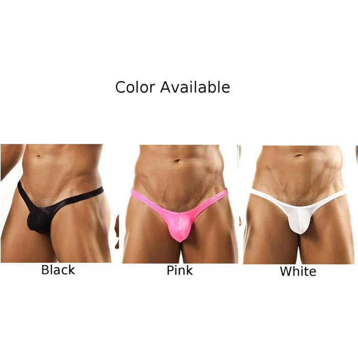 Танга чоловічі безшовні, низька посадка, чорний колір, розмір M