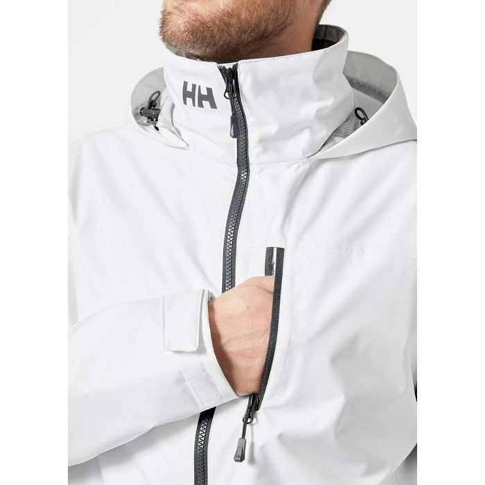 Чоловіча утеплена куртка-мідлеєр Helly Hansen Midlayer Crew Jacket 2.0 з капюшоном, водонепроникна outdoor-куртка, біла, розмір 4XL