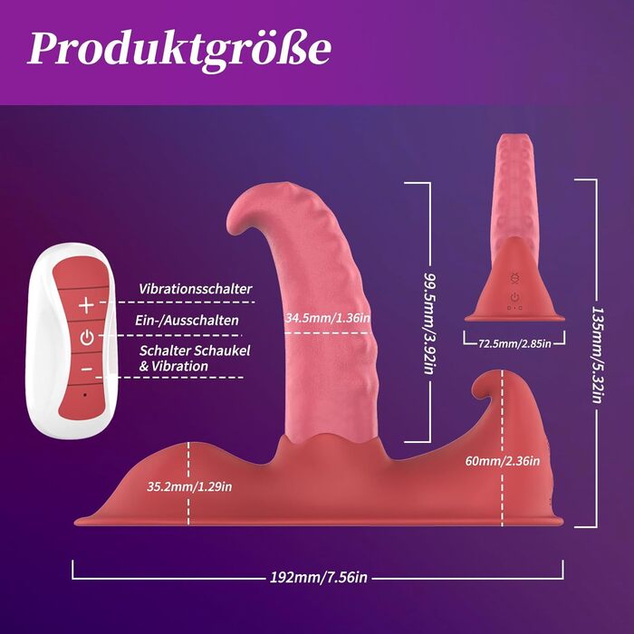Вібратор-монстр для жінок: 10 режимів, анальний, кліторальний, G-точка, дистанційне керування