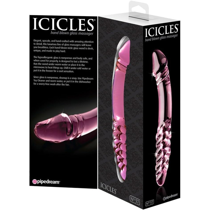 Pipedream Icicles No. 57, рожеві, 12 см - інтимні іграшки для дорослих