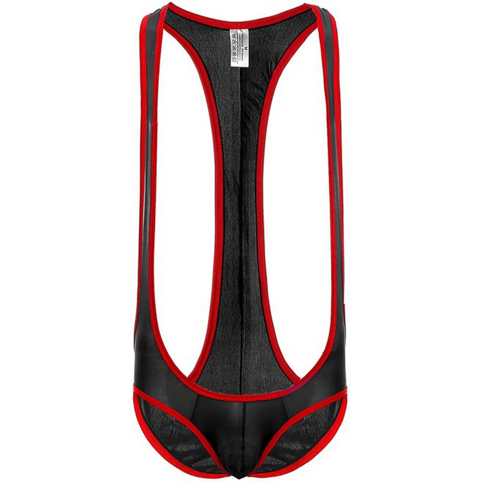 Чоловічий прозорий боді для боротьби Faringoto, чорний, розмір M